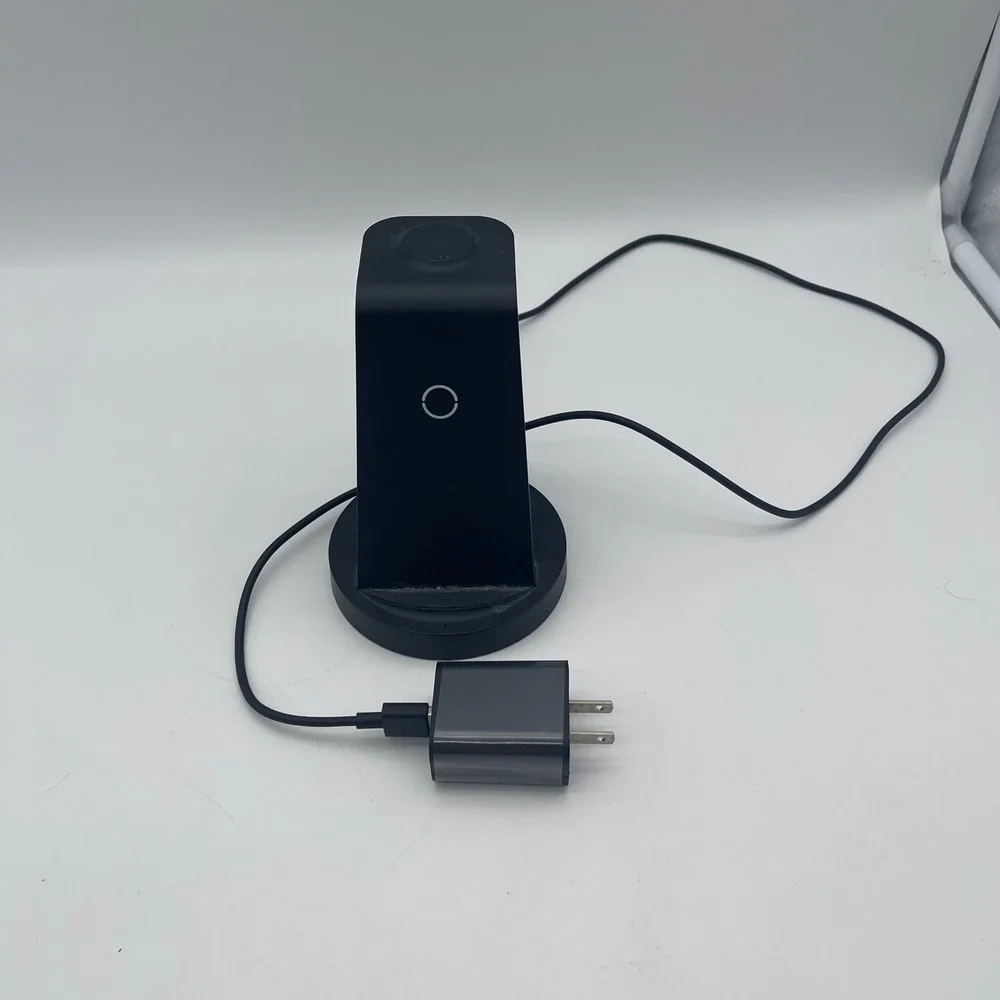 3-in-1 Wireless Charging Station Stand CW 350 18W Black for Phone Watch Buds